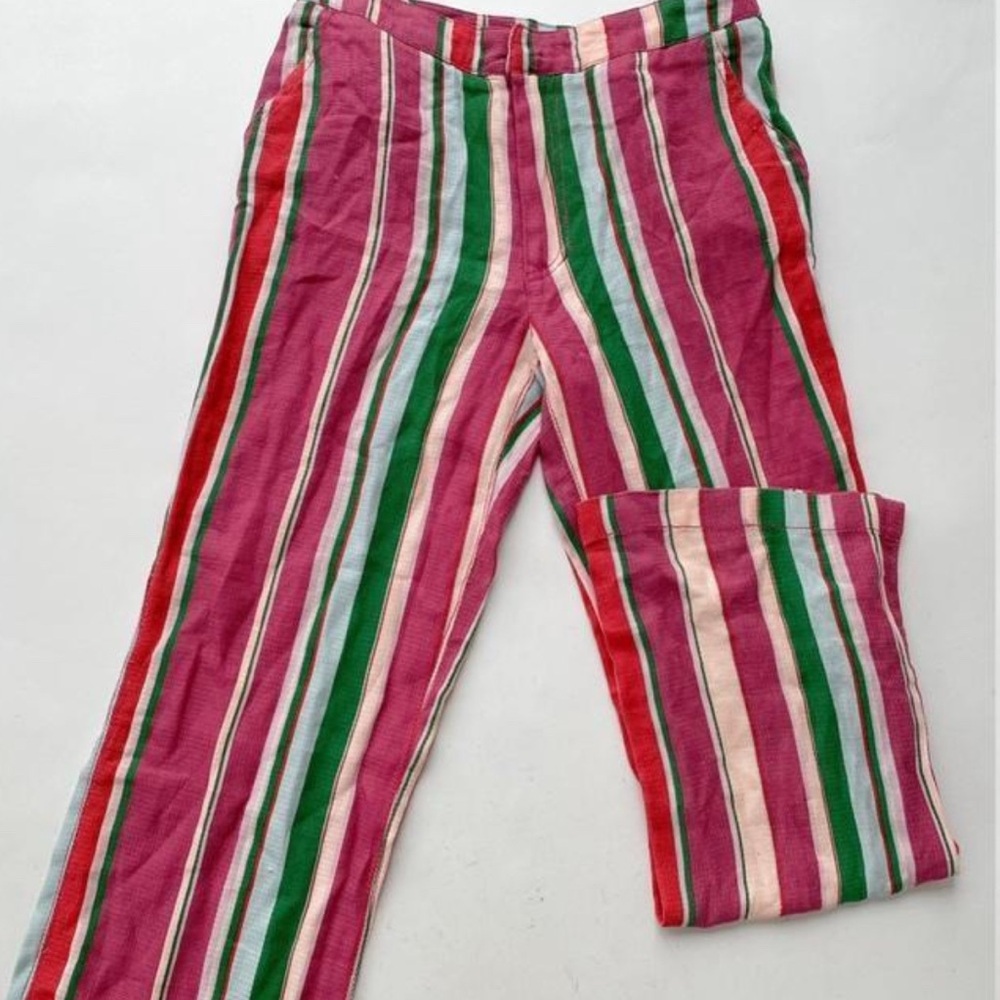 Pink and Green Linen Pants
